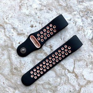 NWT Fitbit Charge 2 Black w Peach Sport Band